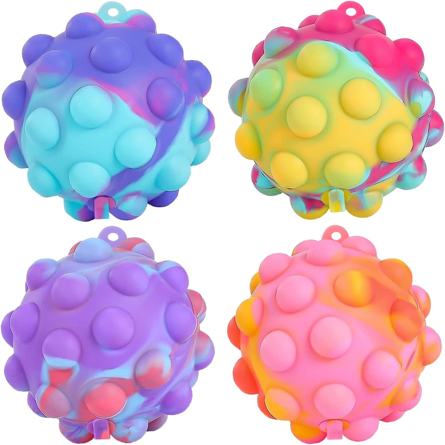 Pop Fidget Toys Its Ball Toy 4 PCS 3D Stress Balls It Pop Fidgets Pack Party Favors