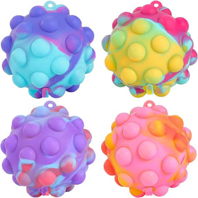 Pop Fidget Toys Its Ball Toy 4 PCS 3D Stress Balls It Pop Fidgets Pack Party Favors