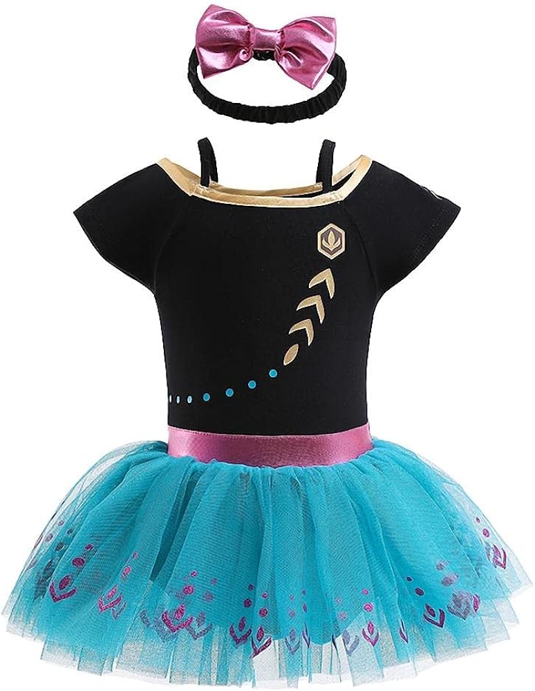 Dressy Daisy Baby Girl Princess Romper Costumes Onesie Dress Bodysuit with Headband Halloween Birthday Party Fancy Outfits - Cykapu