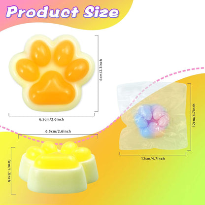 Cat Paw Squishies Fidget Toys Adults, Sticky Cute Squeeze Sensory Toys