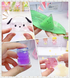 8 Pcs Colorful Nano Tape Bubble Kit for Kids with Luxe Glitter, Clay, Beads, Cute Stickers and Accessories Tools - Cykapu