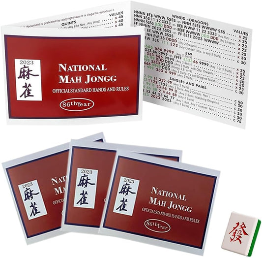 Mahjong Cards 2024, Mahjong Cards 2024 Large Print, 4pc National Mahjong Cards Official Standard Hands and Rules Mahjong Cards