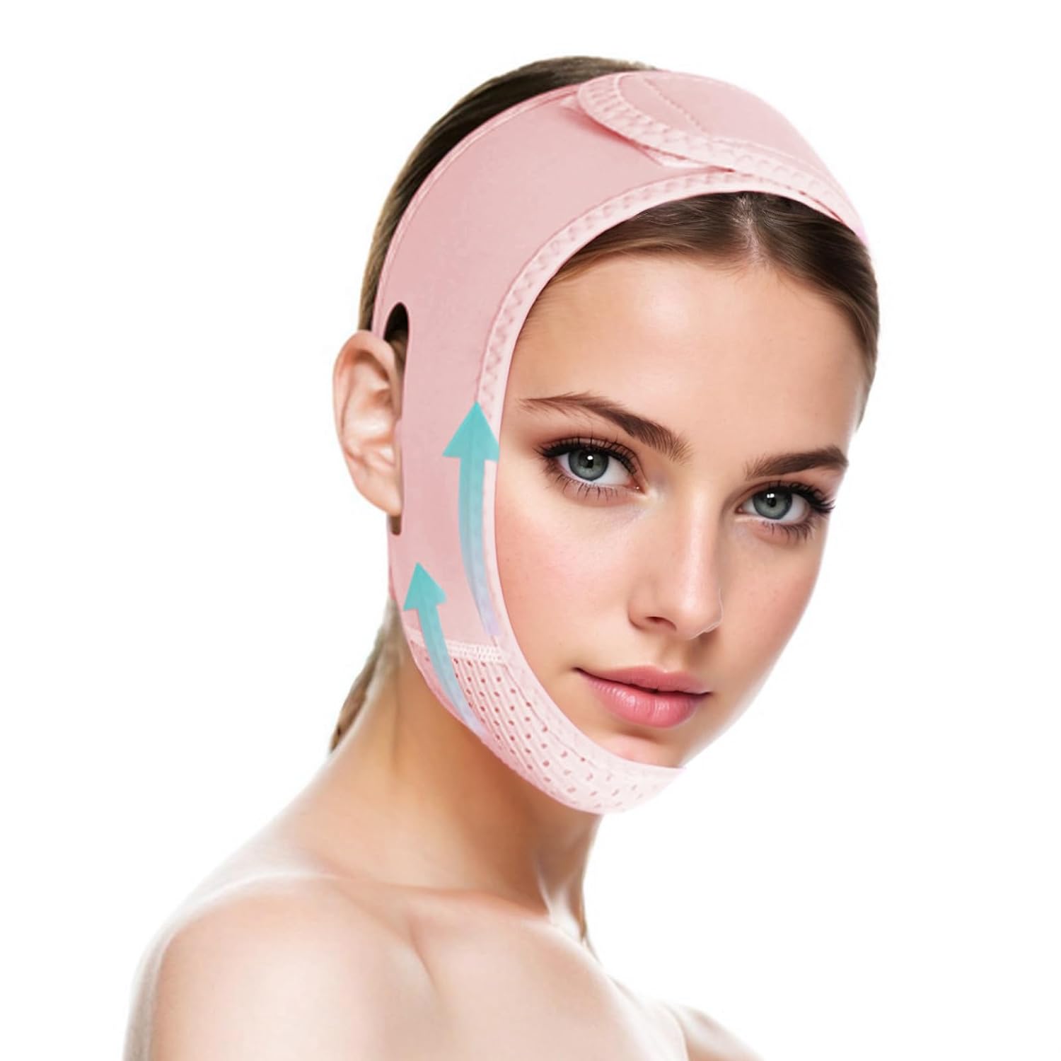 Double Chin Reducer, Double Chin Eliminator V Line Lifting Mask with Chin Strap for Double Chin