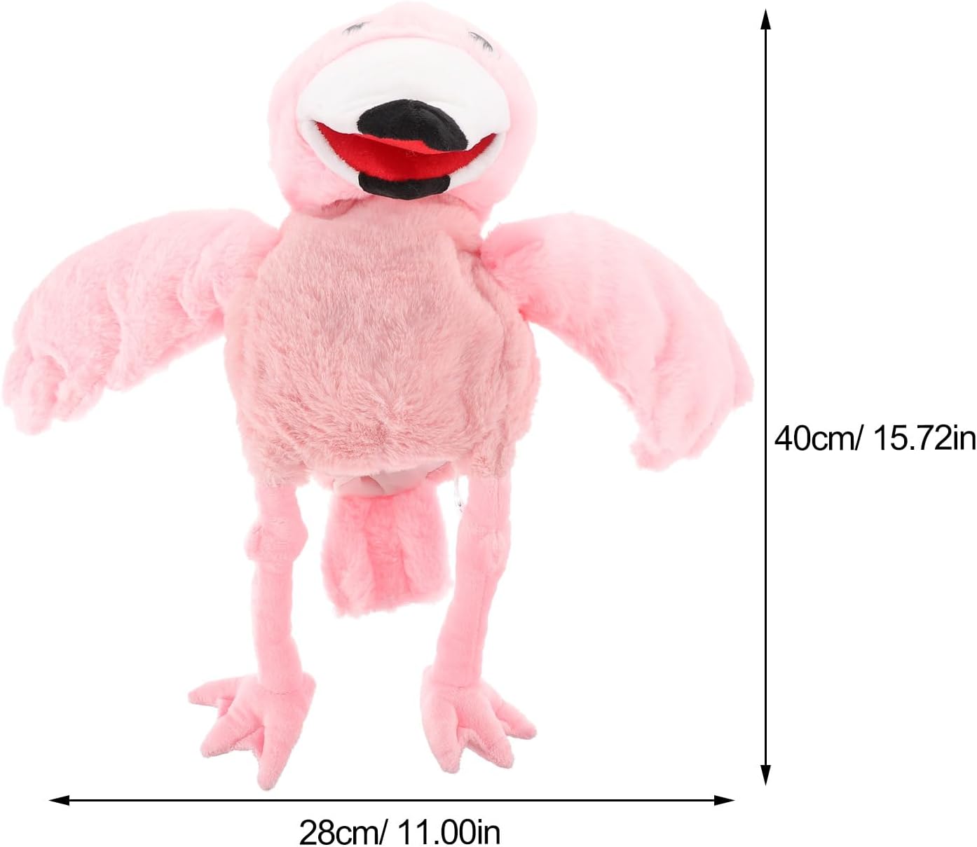 Plush Flamingo Hand Puppet Storytelling Hand Puppet Cartoon Animal Hand Puppet Kids Creative Gifts - Cykapu