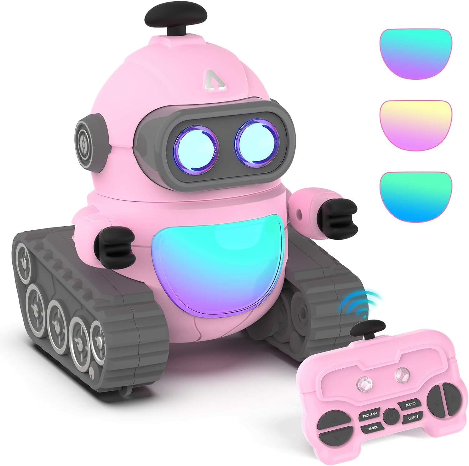 Robot Toys for Girls, Rechargeable Remote Control Robot Toy for Kids, Programmable RC Robots with LED Eyes