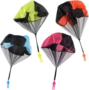 4 Pcs Parachute Toy, Tangle Parachute Figures Hand Throw Soliders Square Outdoor Children's Flying Toys - Cykapu