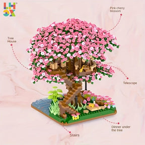 Cherry Bonsai Tree Building Sets For Girls, Mini Building Blocks Of Cherry Flower Bonsai Tree Kit - Cykapu
