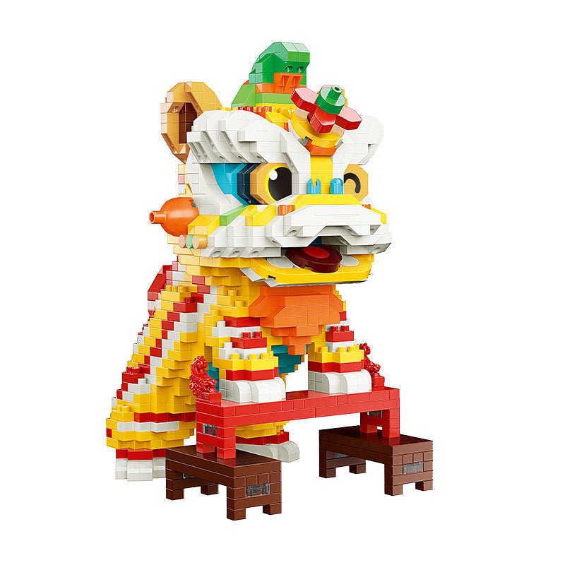 Build Your Own Chinese Lion Dance Ornaments - Creative Series Chinese Style Building Blocks