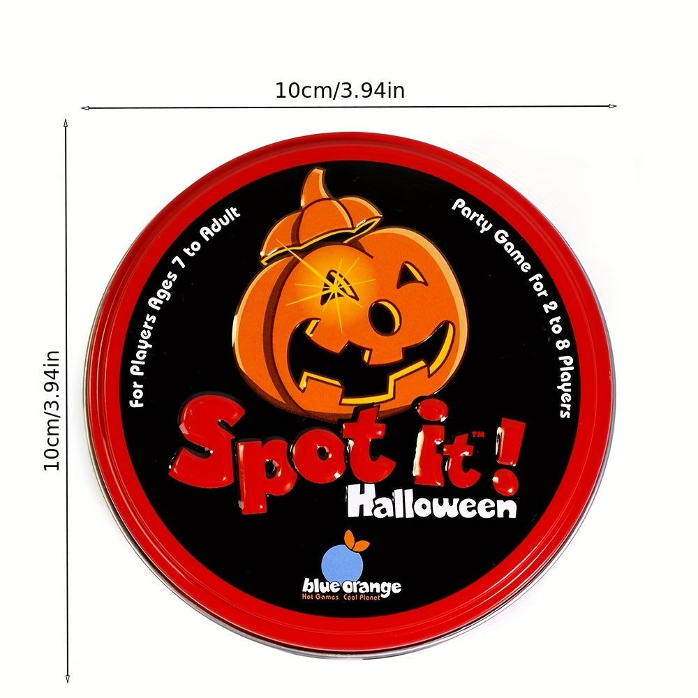 Spot It! Halloween Edition Card Game Dobble Match Game Symbol Between 2 Cards Fun Family Party Game - Cykapu
