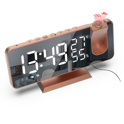 7.5 Inch Projection Alarm Clock Fm Radio Timer With Projection Snooze Clock Led Digital Clock Double Alarm Clock Cykapu