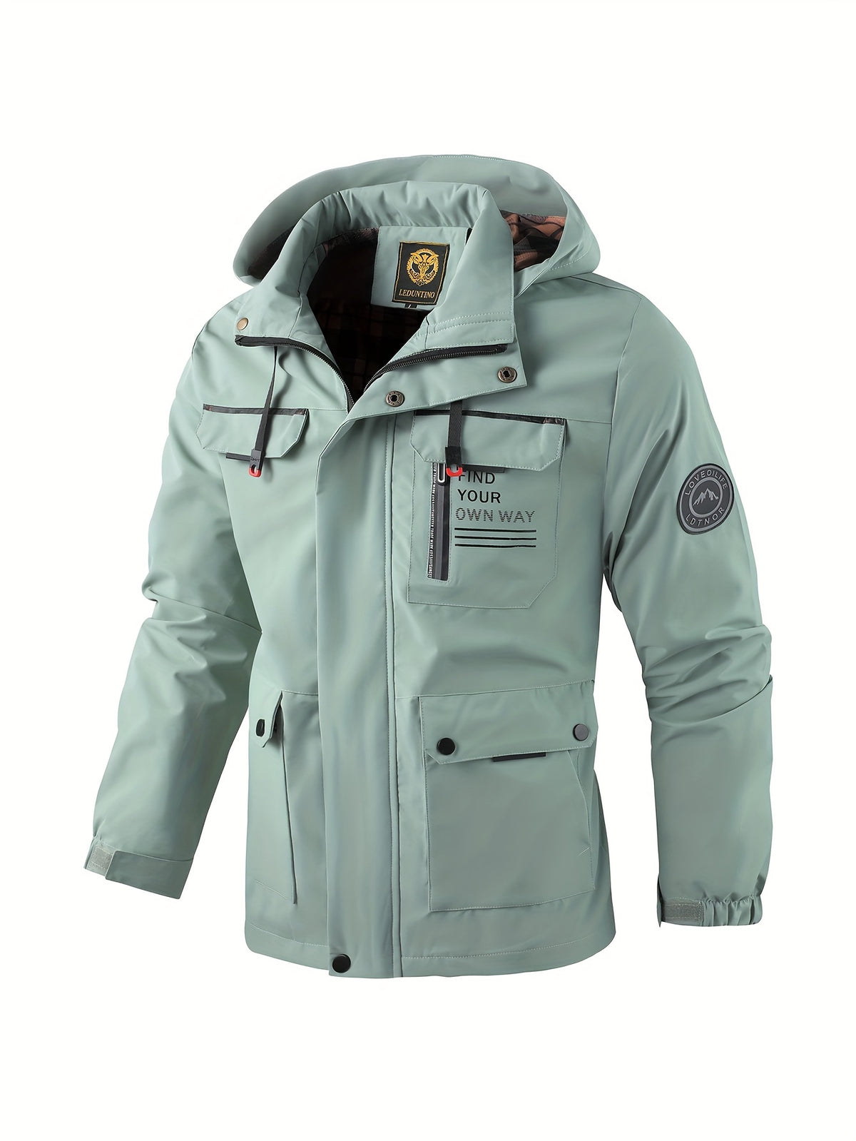 Men's Fashion Casual Windbreaker Bomber Jacket, Spring Outdoor Waterproof Sports Jacket Cykapu