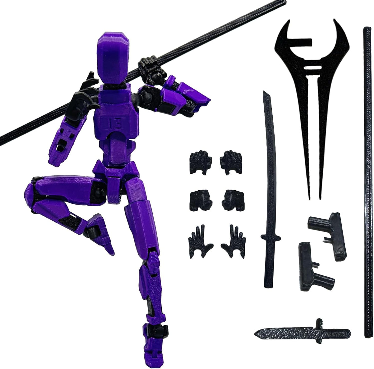 3D Printed 5.54-inch Movable Robot T13 Action Figure Dummy13, Full Body Mechanical Doll, Hand Painted Figures