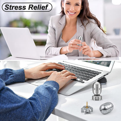 Metal Rocket Fidget Spinner Fingertip Toys, EDC Stress Anxiety Relief, 3 in 1 Metal Spinner, Office Table Gadgets Gifts for Adults Teens