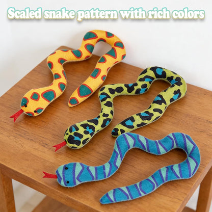 Cat Toys Interactive, Safe Teeth Cleaning Chew Catnip-Infused Snake-Shaped Cat Toys for Indoor