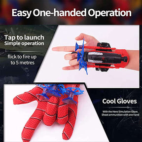 2 Sets Spider Web Shooters for Kids,Spider Hero Cosplay Costume Props Launcher Wrist Toy - Cykapu