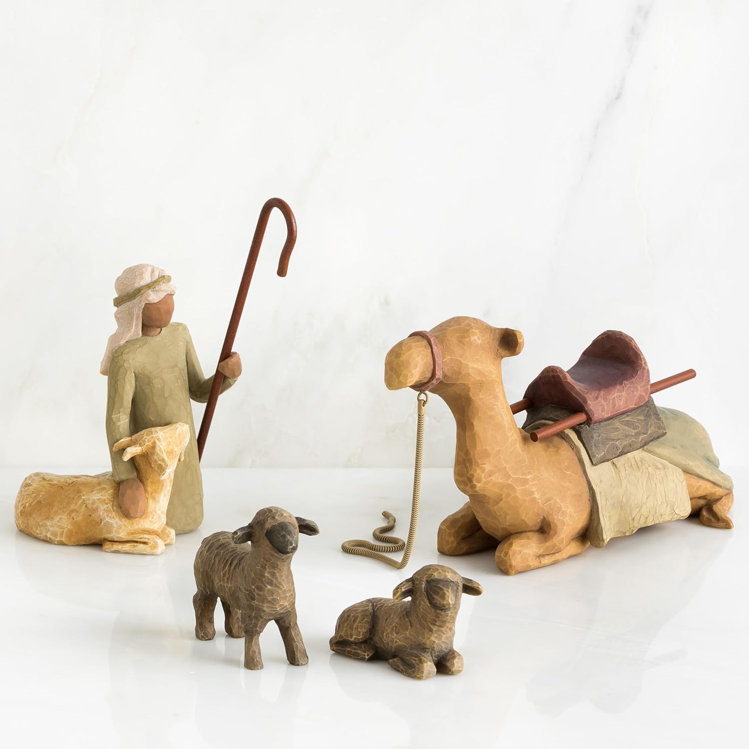 Nativity Accessory Figures with The Three Wisemen Plus Shepherd and Stable Animals 7-Piece Set - Cykapu