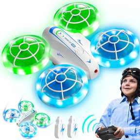 Mini Drone for Kids and Beginners, LED Quadcopter with Altitude Hold, 3D Flip - Cykapu