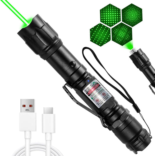 Rechargeable Green Laser Pointer High Power Green Beam Laser Light Long Distance Range for TV/LED/LCD Screens Tactical Flashlights Presentation