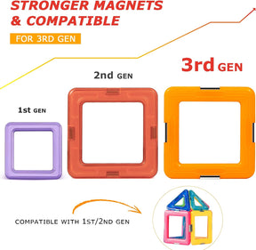 Magnetic Blocks Tough Tiles STEM Toys for 3+ Year Old Boys and Girls Learning by Playing Games