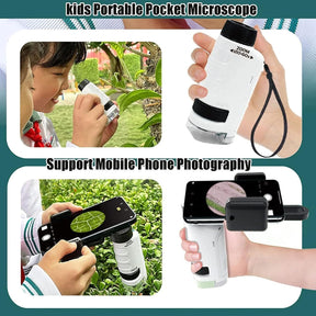 Mini Scope for Kids, Mini Labsters Portable Microscope, Miniscope Kids - Cykapu