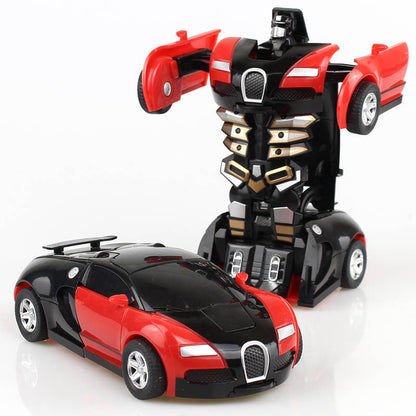 Impact Transformers Toy Car Environmental Protection Without Battery Automatic Deformation