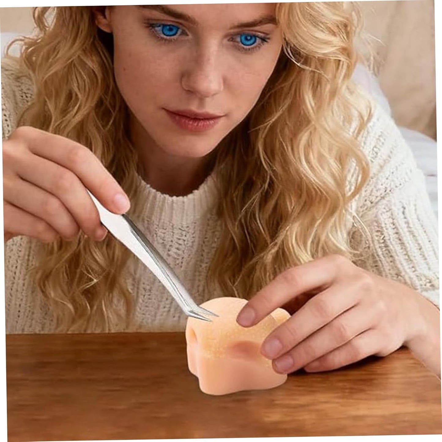 Pimple Popper Toy Stress Relief Silicone Zit Popping Toy with Tweezers for Adults & Kids