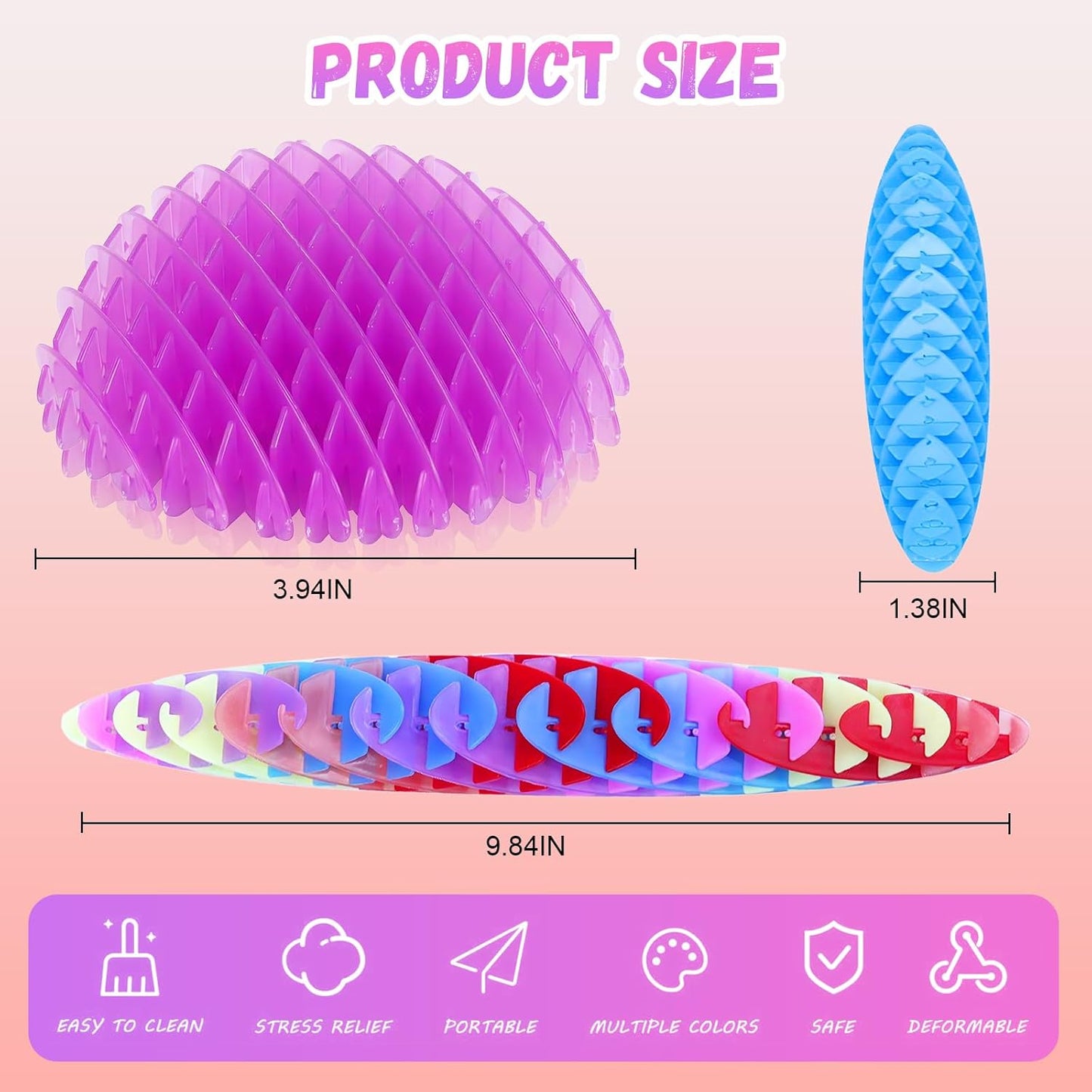 Fidget Worm Toy, Blue Worm Big Fidget Toys Adults and Teens, Funny Stretchy Sensory Stress Toys, Fidget Sensory Squeeze Toys, Relieves Stress and Anxiety Finger Toys for Teens with Autism ADHD