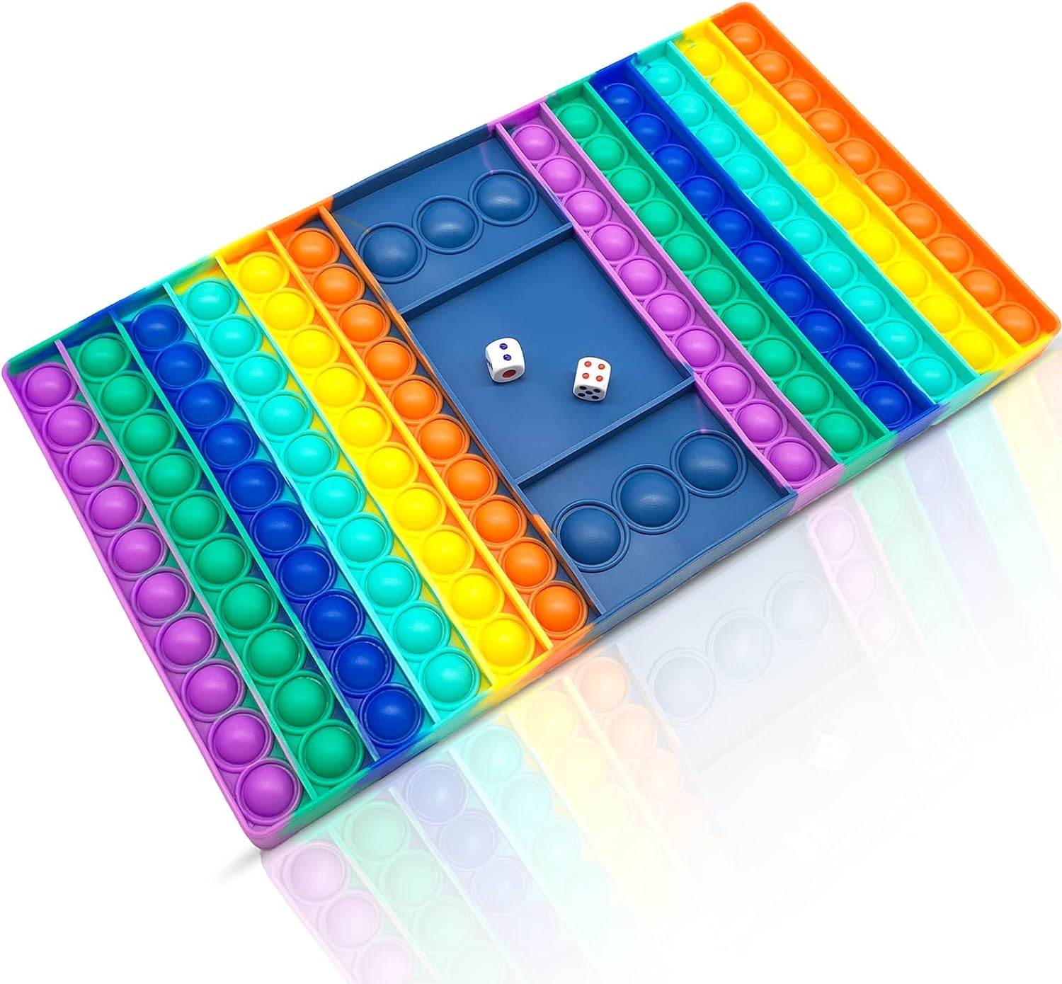 Big Size Pop Game Chess Board Push Bubble Sensory Fidget Toy, Rainbow Chess Board Fidget Push Toy Cykapu