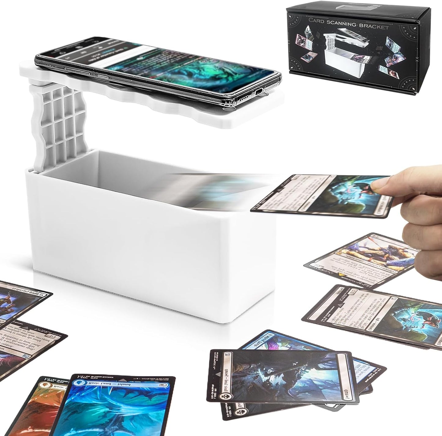 Card Scanner Stand Phone Holder for Game Cards, Easily Scanning Game Card, Price Check Collectible Cards Scanner Phone Holder