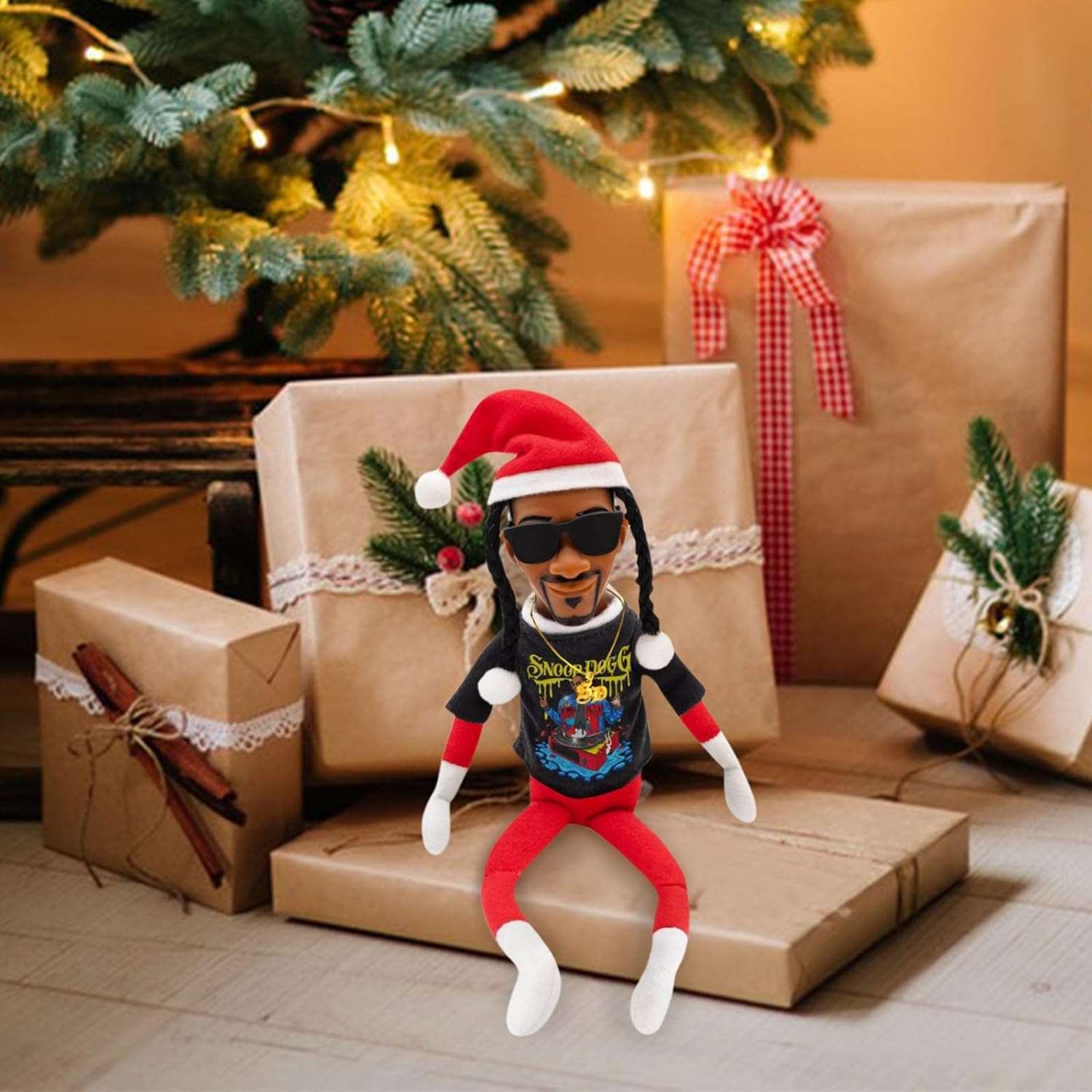 30cm 2024 Christmas Handmade Elf Doll Decoration With Gift Box, Hip Hop Doll Christmas Decoration - Cykapu