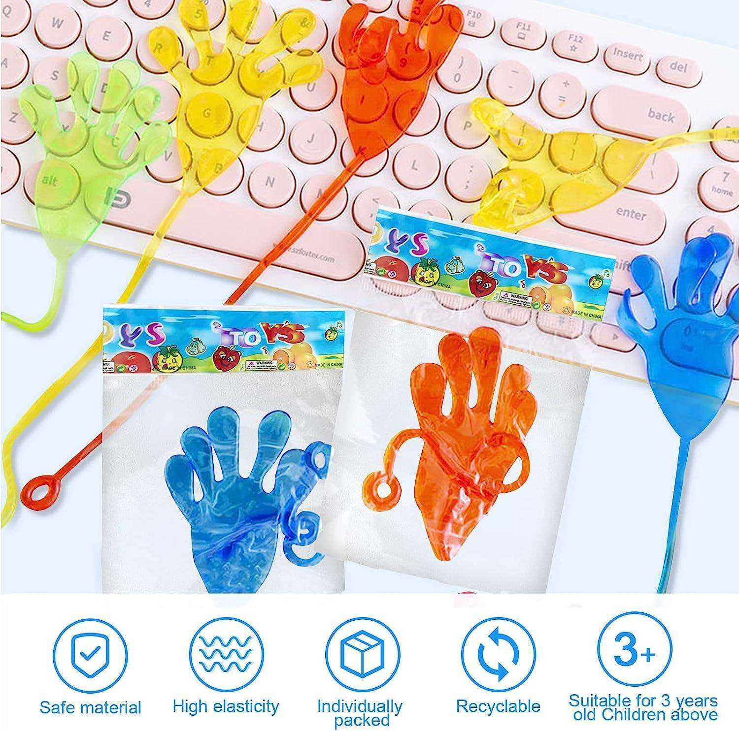 36 Pcs Sticky Hands Toys,Stretchy Slap Hands Sticky Sensory Toys for Birthday Party Favors - Cykapu