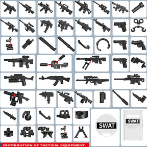 Military Base Army Base Building Blocks Sets WW2 Battle Brick Armory Swat Team Weapons Pack Toys Compatible with Lego(568 Pcs) - Cykapu