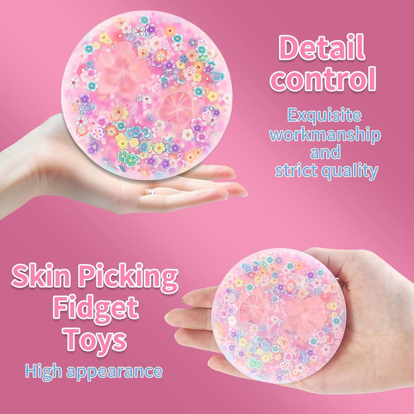 Skin Picking Fidget Toys, Flower Picking Fidget Toy, Sensory Toys for Picking Pad, Portable Fidget Toy Adult and Kids