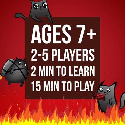 Exploding Kittens Card Game - Original Edition, Fun Family Games for Adults Teens & Kids Cykapu