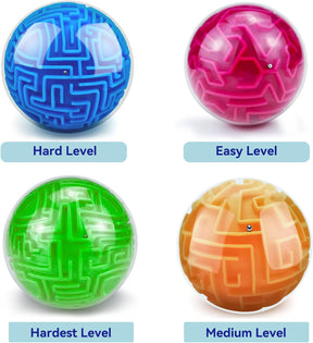 Amaze 3D Memory Sequential Maze Ball Puzzle Toy - Challenges Game Lover Tiny Balls Brain Teasers