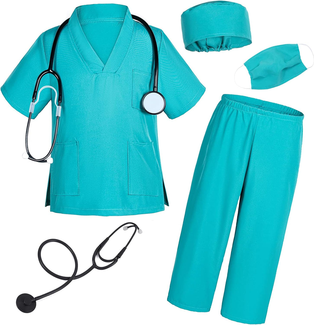 Doctor costume for kids Scrubs pants with accessories set toddler children cosplay 3-11 Years - Cykapu
