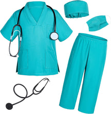 Doctor costume for kids Scrubs pants with accessories set toddler children cosplay 3-11 Years - Cykapu