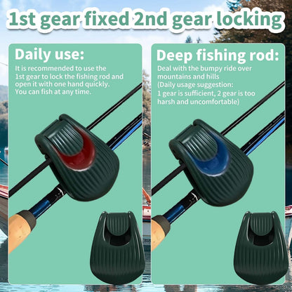 2pcs Multifunctional Rod Holder,Portable Takedown Beach Fishing Rod Holder,Fishing Pole Holders for Ground,Fixed Clamp Fishing Accessories for Various Rod Sizes