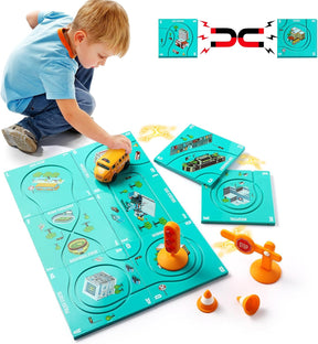 Educational Stem Toys Road Builder Puzzle Racer Kids Car Track Set - Cykapu