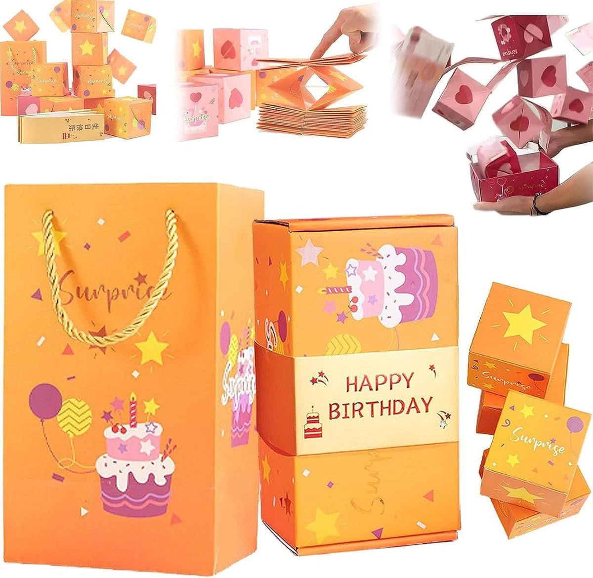 Surprise Gift Box, Folding Bounce Surprise Gift Box, Creative Surprise Exploding Box, Boxes Explosion, Creating The Most Surprising Gift for Birthday Anniversary Valentine Day Gifts