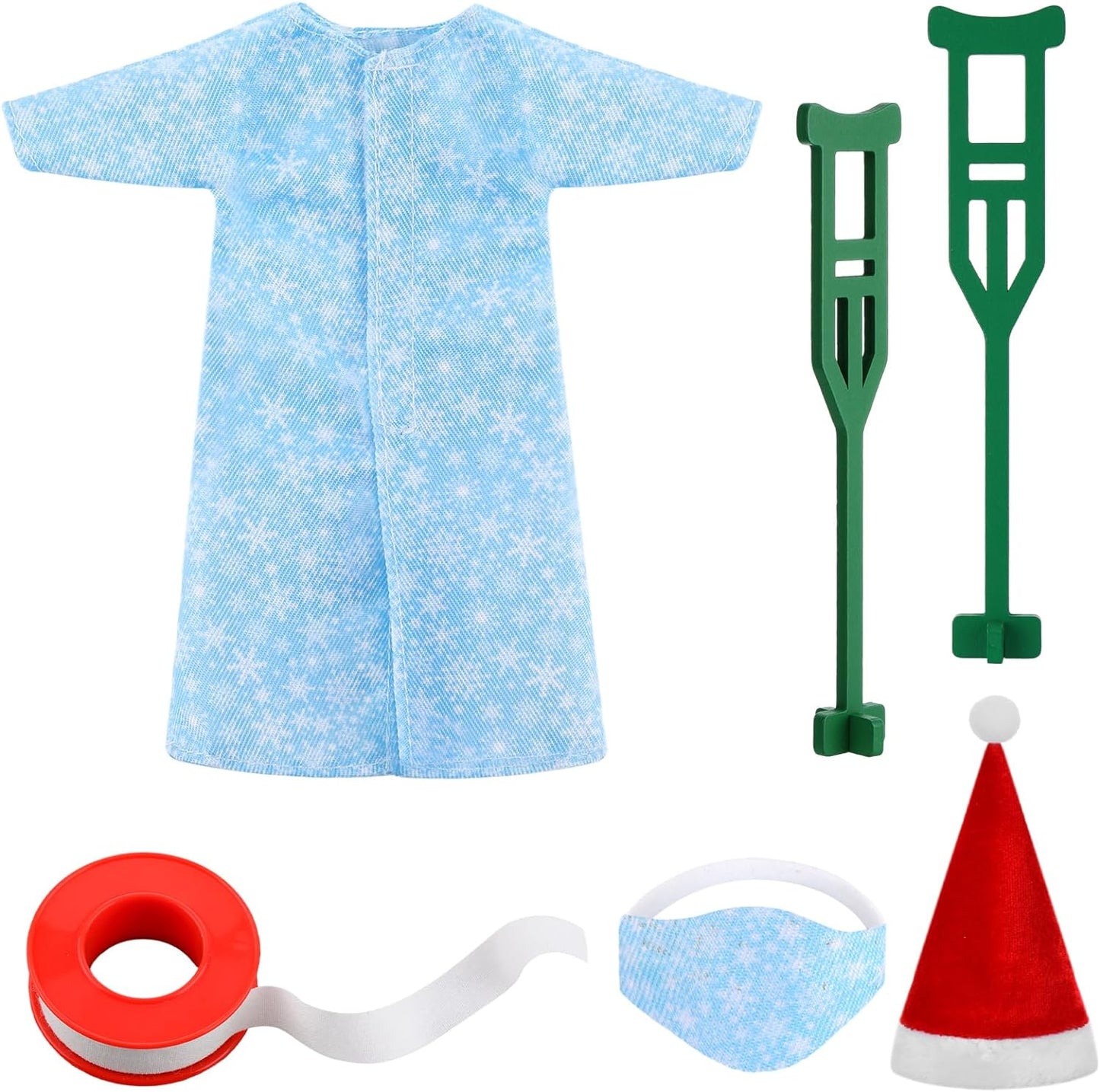 Christmas Elf Accessories Set Hot Air Balloon Scooter Baker Care Clothes Costume Outfits - Cykapu