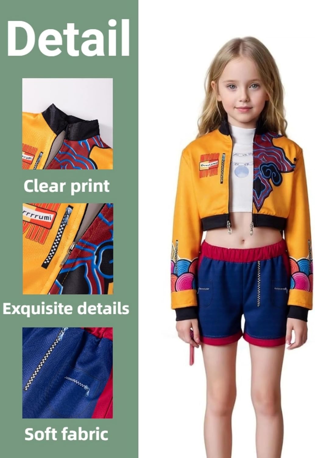 Pop Idol Cosplay Costume Popular Singers Stage Costumes for Ages 3-12 Children's Costumes Girl A