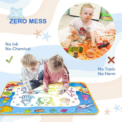 Water Doodle Mat - Kids Painting Writing Color Doodle Drawing Mat Toy