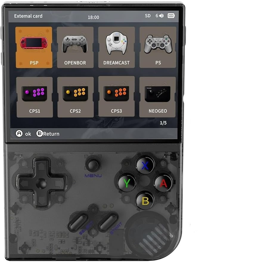 Plus Retro Handheld Game Console , Support HDMI TV Output 5G WiFi Bluetooth 4.2 , 3.5 Inch IPS Screen Linux System Built-in 64G TF Card 5515 Games - Cykapu