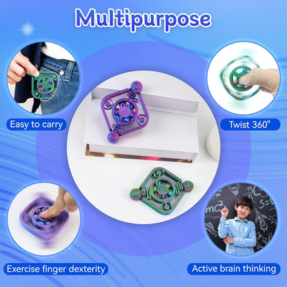 2pc Fidget Spinners for Kids & Adults, 3D Printed Fidget Spinners Toy ADHD Autism Sensory Stress Relief Toys