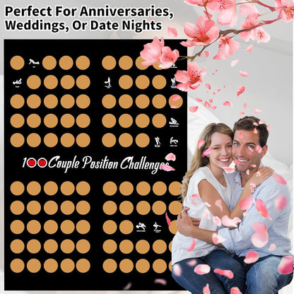 100 Dates Scratch Off Poster, Birthday Gift for Wife Husband, Custom Poster, Challenge Scratch Off Paper Gifts