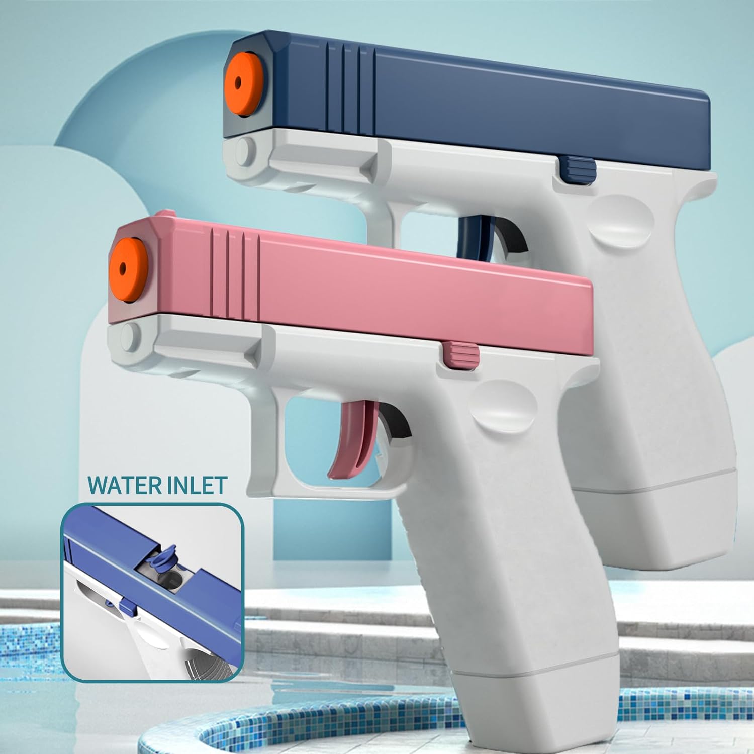 2 Pack Water Guns Squirt Guns Water Soaker Gun Water Blaster for Summer Long Range Shooting Games