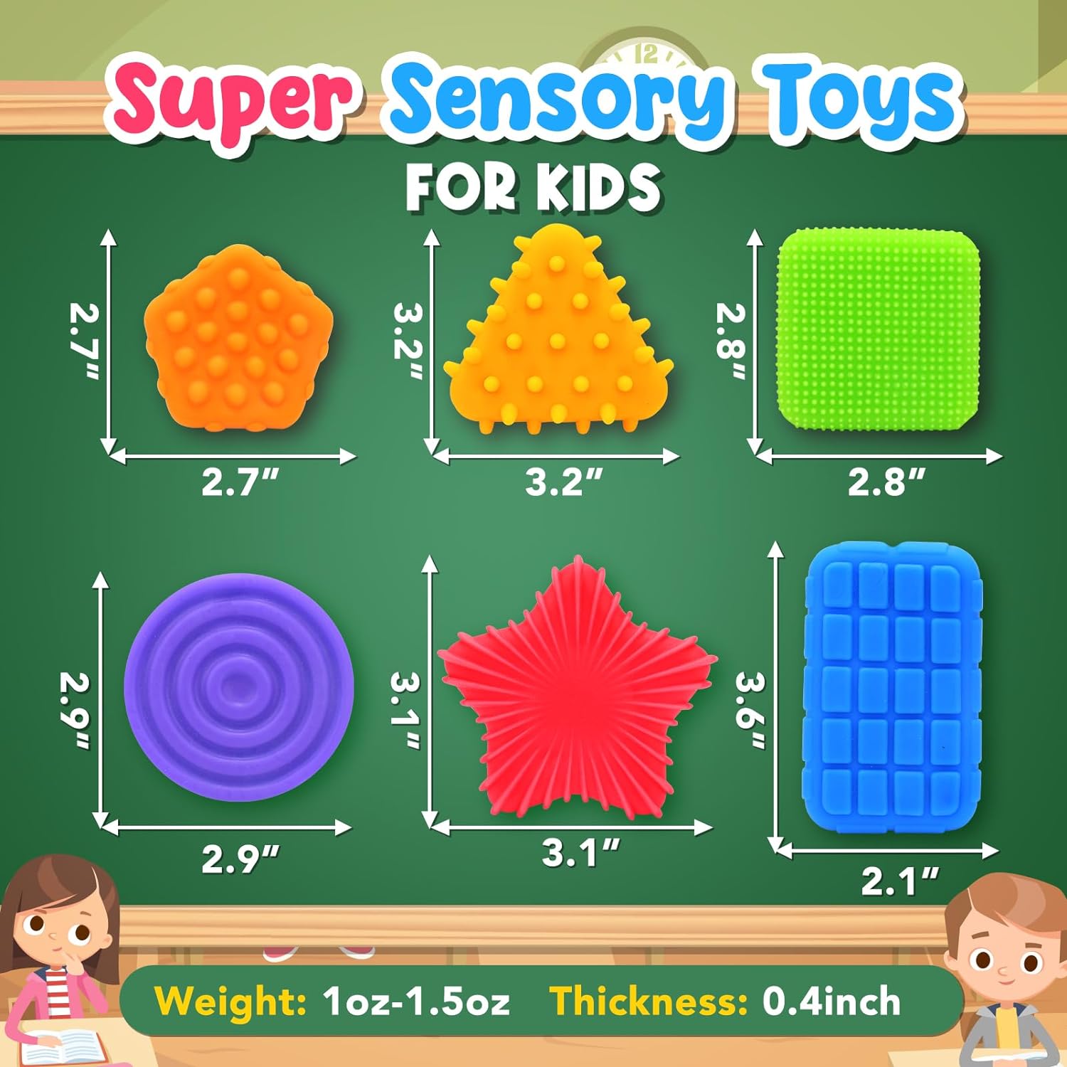Squishy Sensory Toys for Kids Toddlers: Super Soft & Textured Sensory Fidget Toy - Cykapu