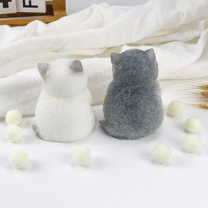 Squishies Fluffy Cat Fidget Toys Adults, Cute Handmade Cat Squeeze Sensory Toys for Kids with Autism