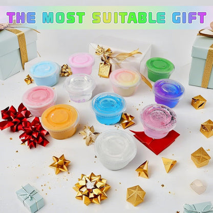 12 Packs Slime for Kids Fidget Toys, Stretchy Non-Sticky Soft Slime Kit Sensory Toys for Autism